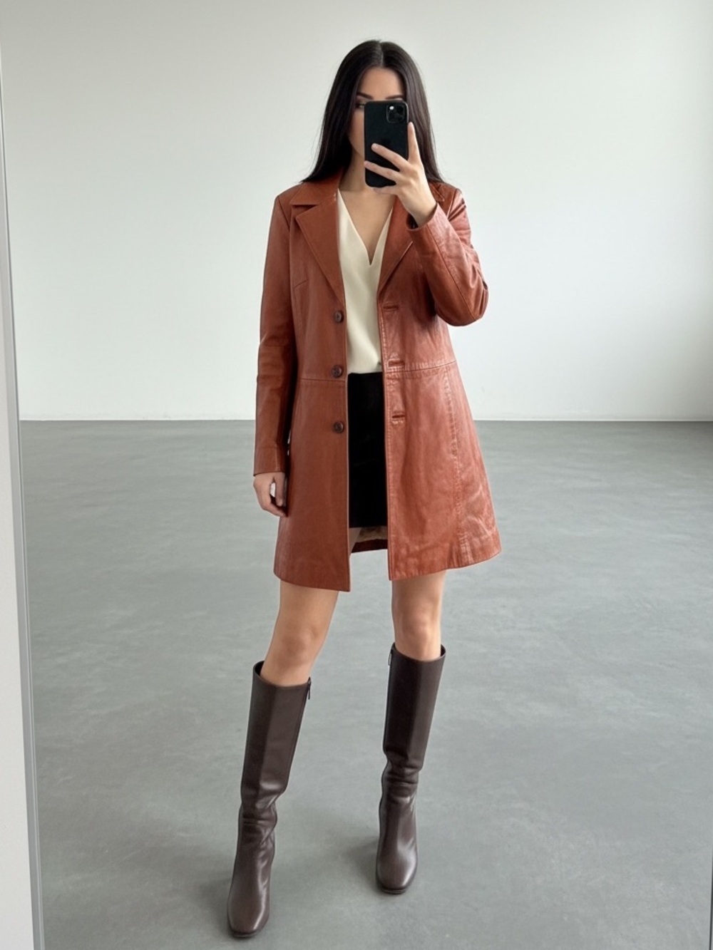 🍂 Vintage Genuine Leather Trench Coat 🍂 Made in Canada